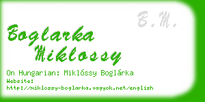 boglarka miklossy business card