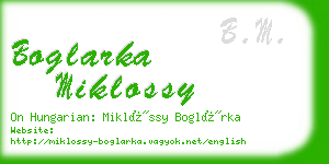 boglarka miklossy business card